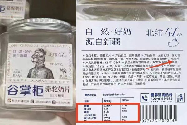 股配咖吧 谷掌柜“骆驼乳”产品调查：奶片仅2%驼乳粉；宣称驼奶降三高